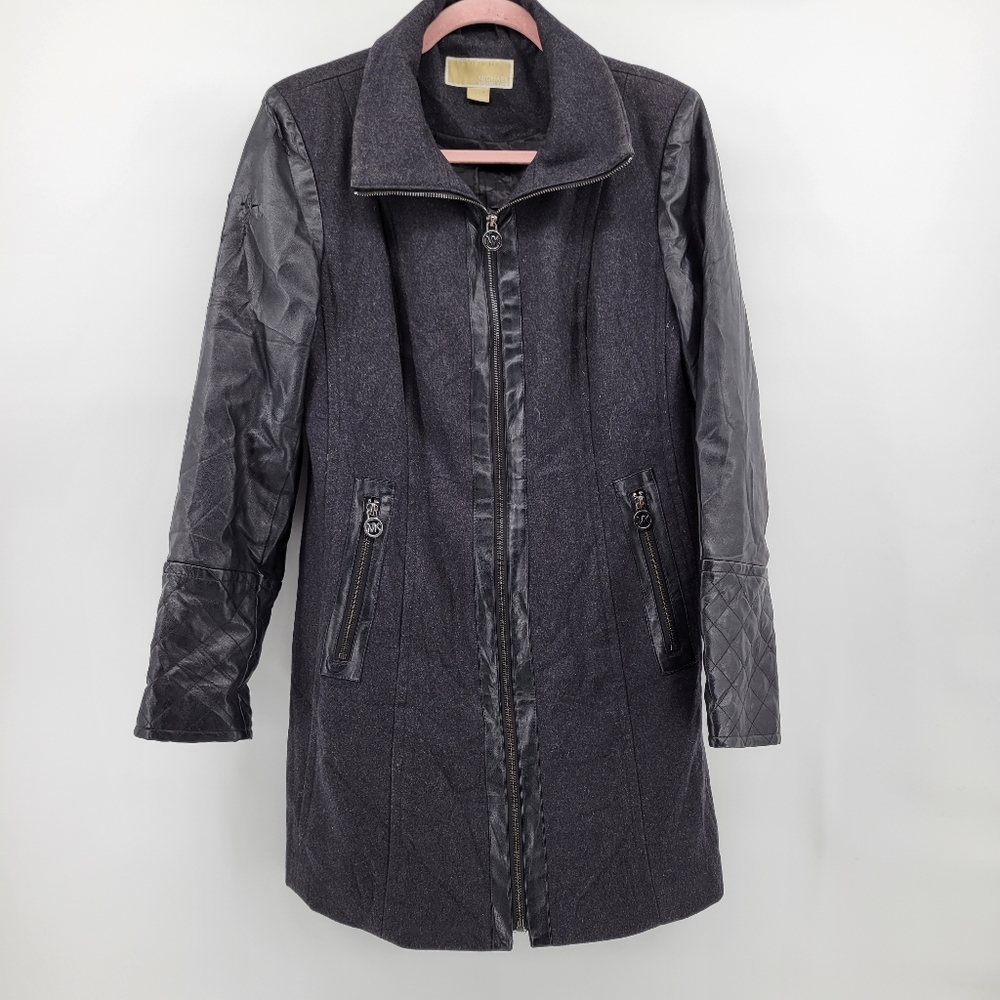 Michael Kors wool blend coat grey 6